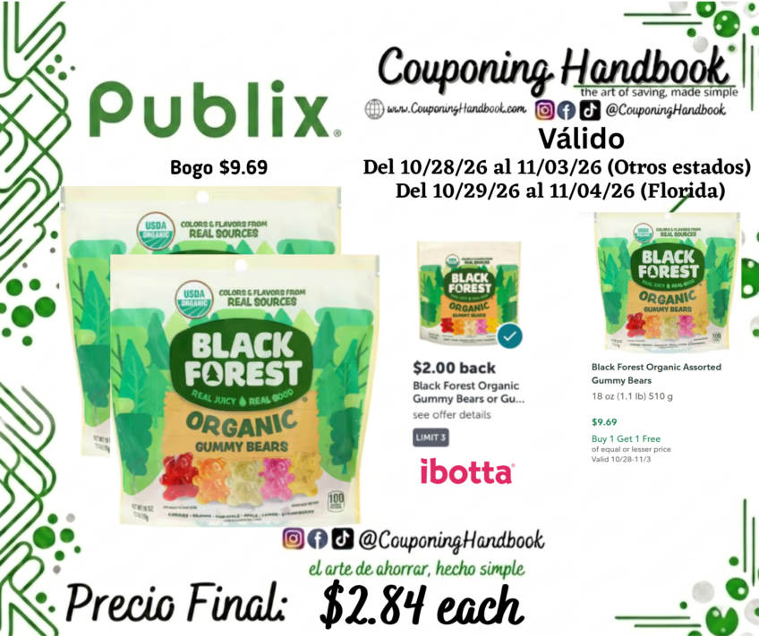 Black Forest Organic Assorted Gummy Bears 18 oz por $2.84