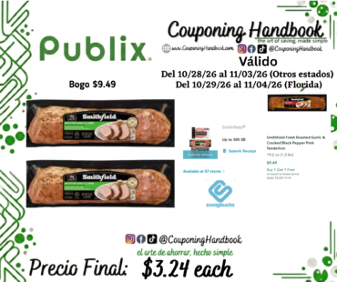 Smithfield Fresh Roasted Garlic & Herb Pork Loin Filet por $3.24