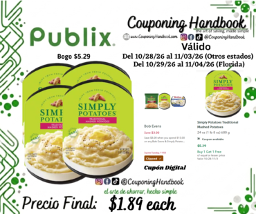 Simply Potatoes Traditional Mashed Potatoes por $1.89
