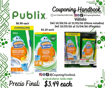 Scrubbing Bubbles Fresh Brush, Starter Kit y/o Scrubbing Bubbles Fresh Toilet Brush Flushable Refills 10 Pads