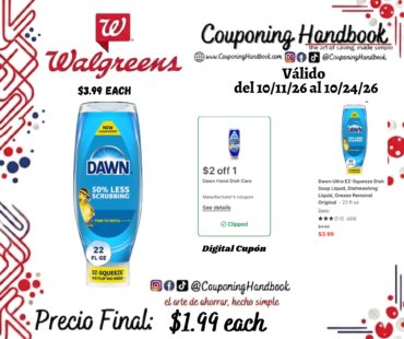 Dawn Ultra EZ-Squeeze Dish Soap Liquid 22.0 fl oz por $1.99